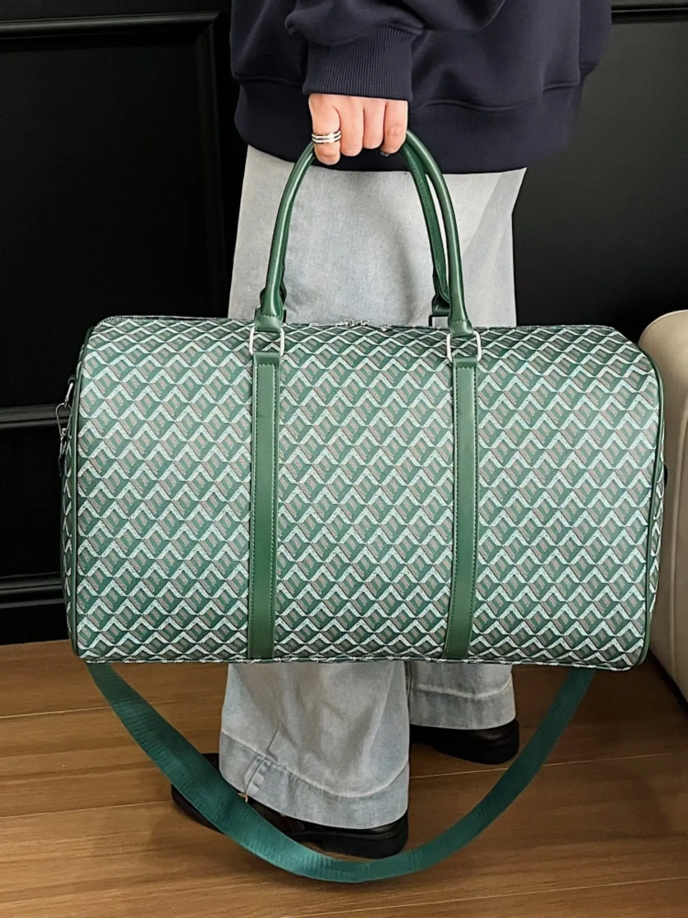 Christmas Travel Essential, Large Capacity Duffel Bag, Duffle Weekender, Multifunctional Weekender Backpack, Lightweight Student Handbag, All Seasons Use