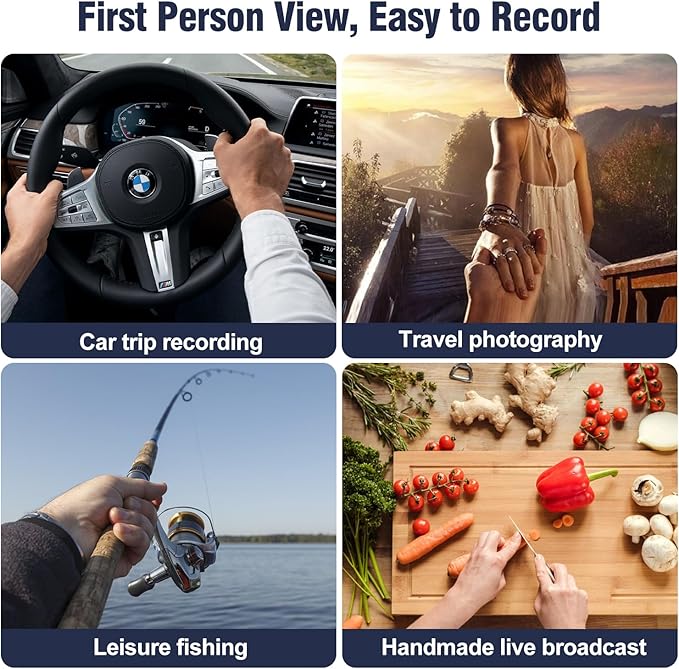 Dedicated neck-mounted phone mount for recording; magnetic neck/chest mount; hands-free phone mount with shock-absorbing chest strap; hands-free first-person view neck mount compatible with iPhone 15/14/13/12 series and all Android phones