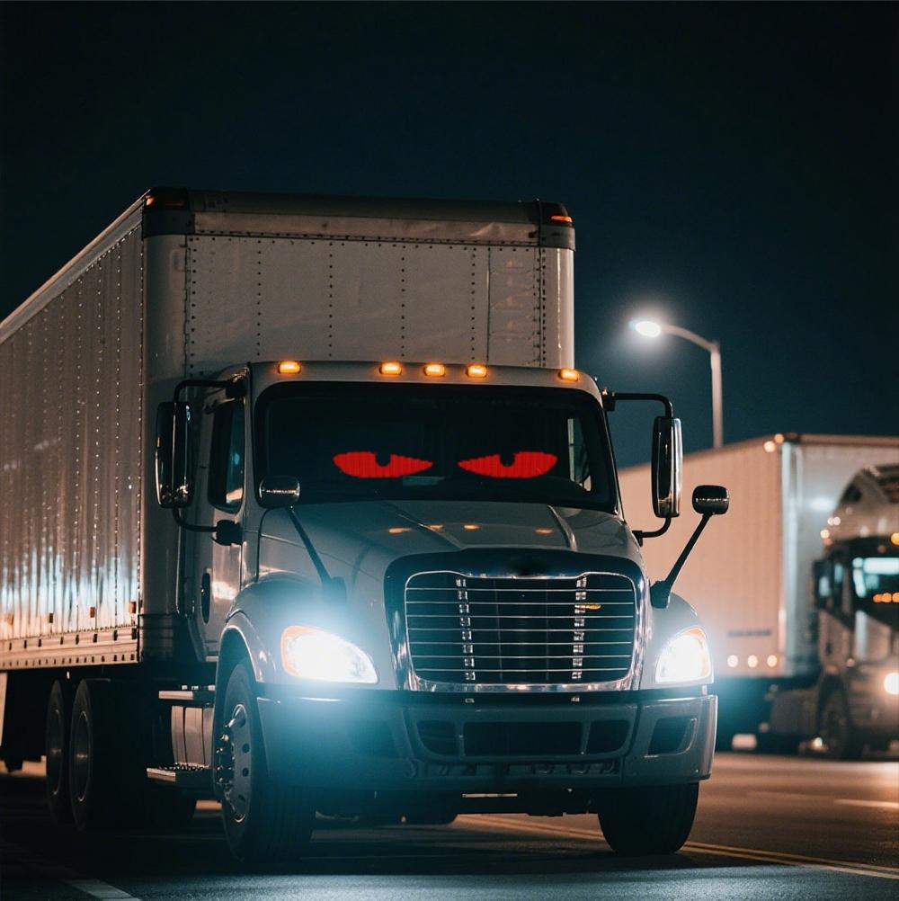 Devil's Eye LED Lights for Trucks, Car Decals, APP-Programmable Scrolling Bright Advertising Signs, Customizable Text Patterns for Pickup/suv/cars, Car Accessory