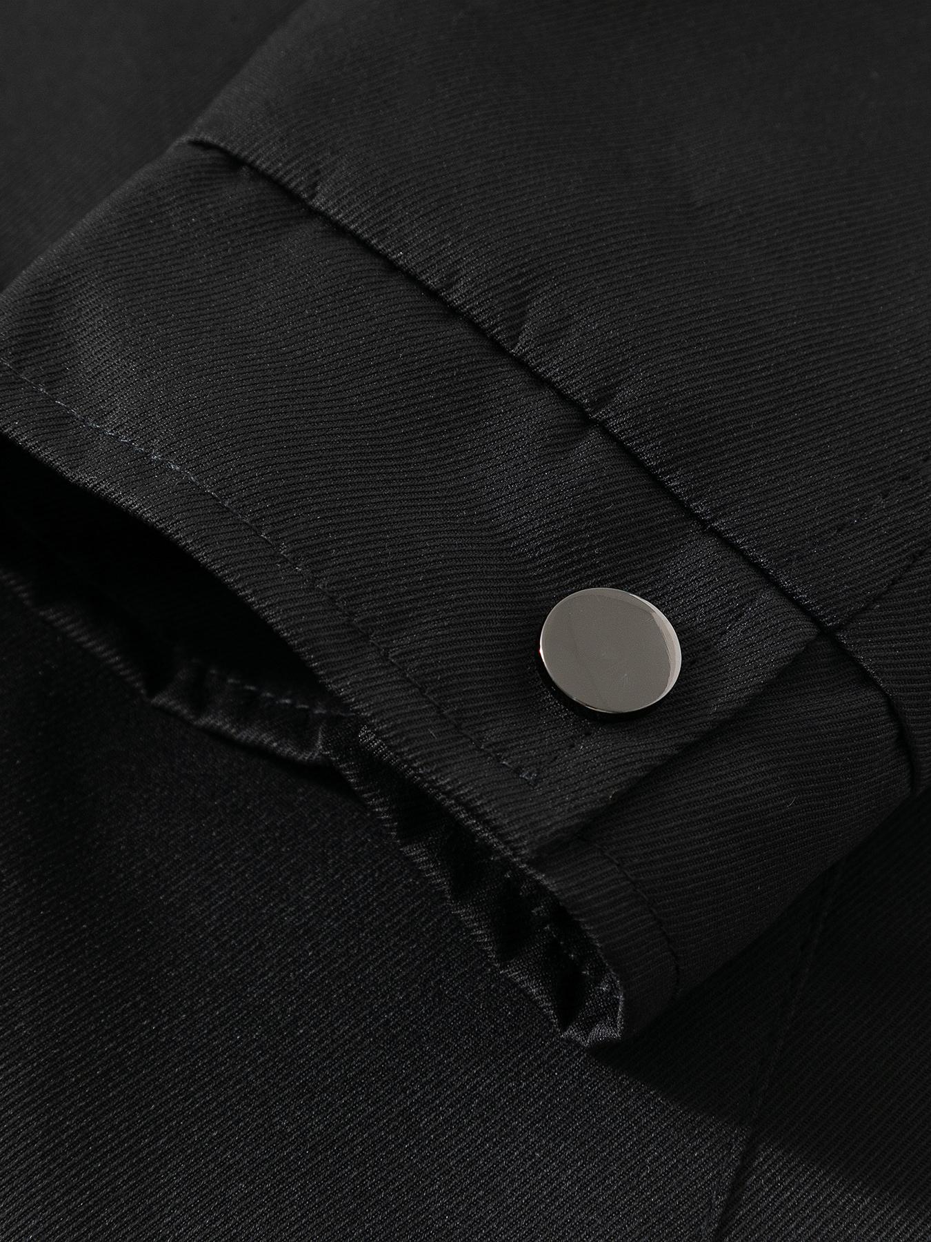 Men's Spring and Autumn Lightweight Casual Jacket - Simple Office Solid Color Light Business Style Collar Jacket, Button Front and Button Closure Design, Machine Washable, Polyester Fiber, Suitable for Daily Leisure, Work and Formal occasions