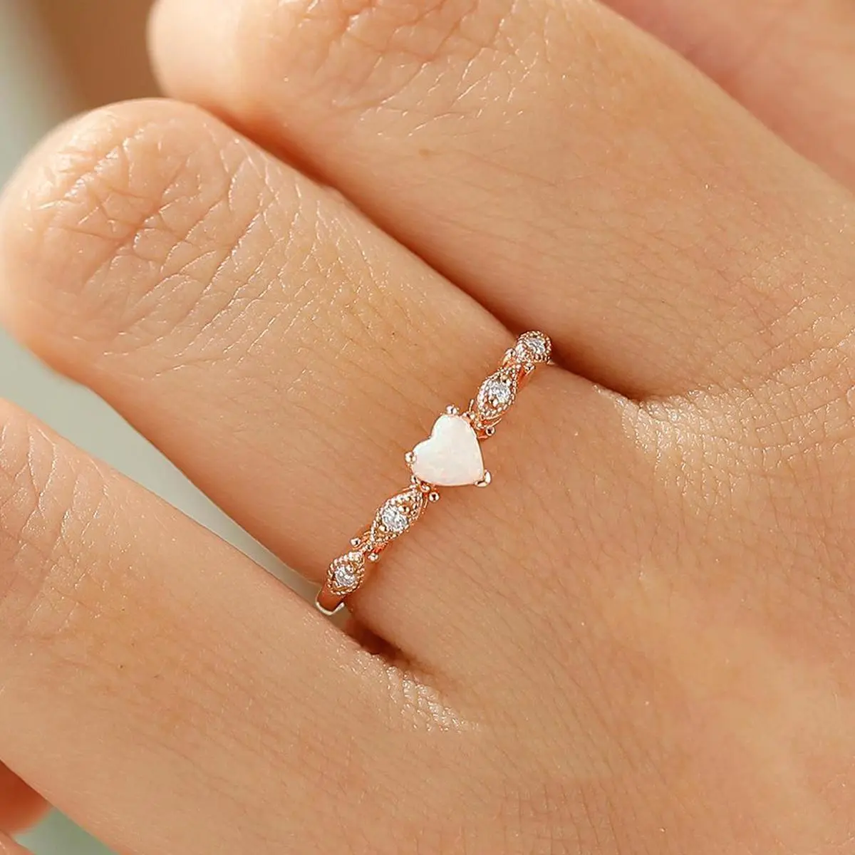Elegant Aesthetic Crystal Heart Pendant Plated Dangle Rings, Unisex Metal Coating Costume Jewelry - Wedding Gift, Anniversary Gift, Sizes 6-10 Engagement Rings