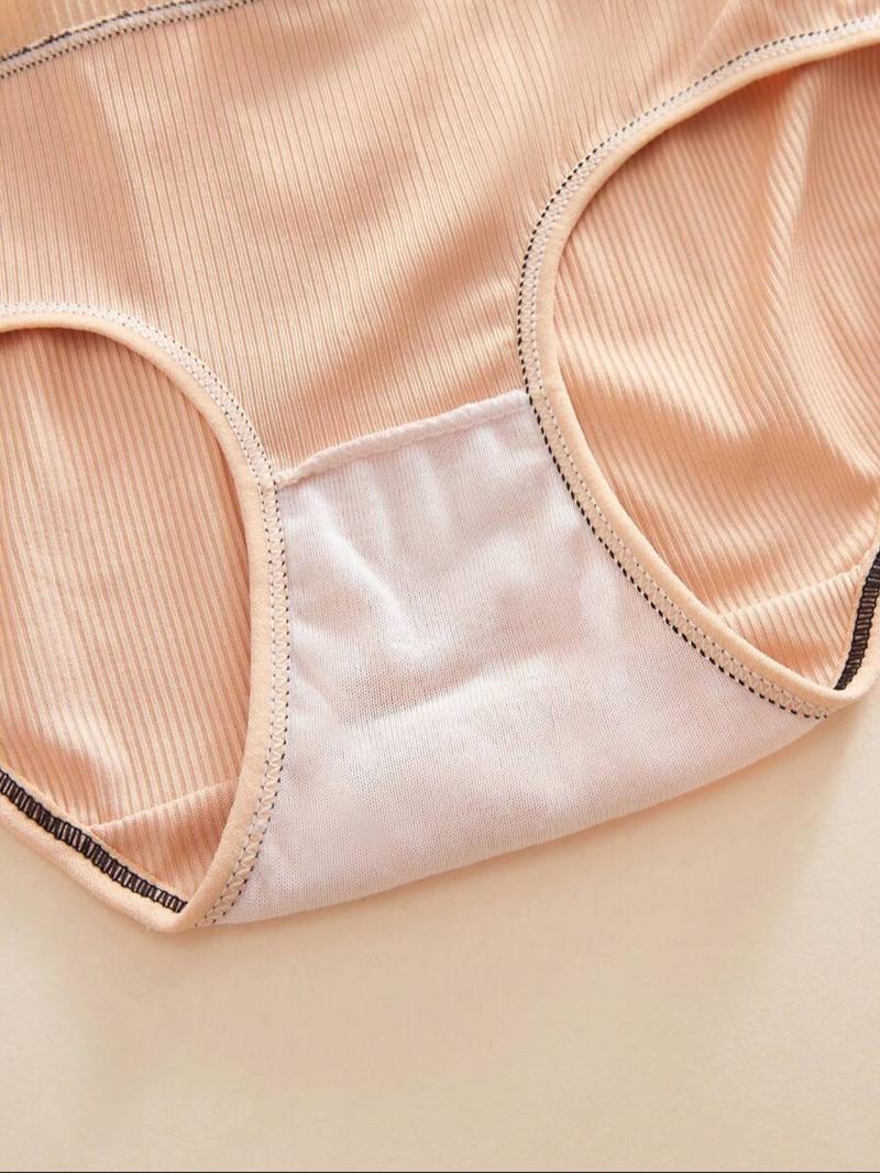 10 COUNTS Girls' Simple Casual Comfortable Breathable Panties, With Cute Bow Design On Front Waistband, Student Underwear, Youth Underwear, Girl's Briefs for All Seasons,9-16Y