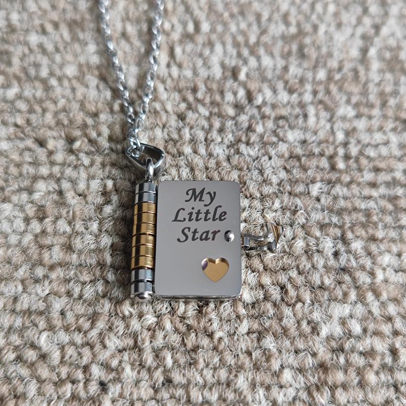 My Little Star Book Necklace for Daughter, Son, Lover, Granddaughter, Birthday Gift Graduation Jewelry of Love, Adorable & Meaningful Jewelry