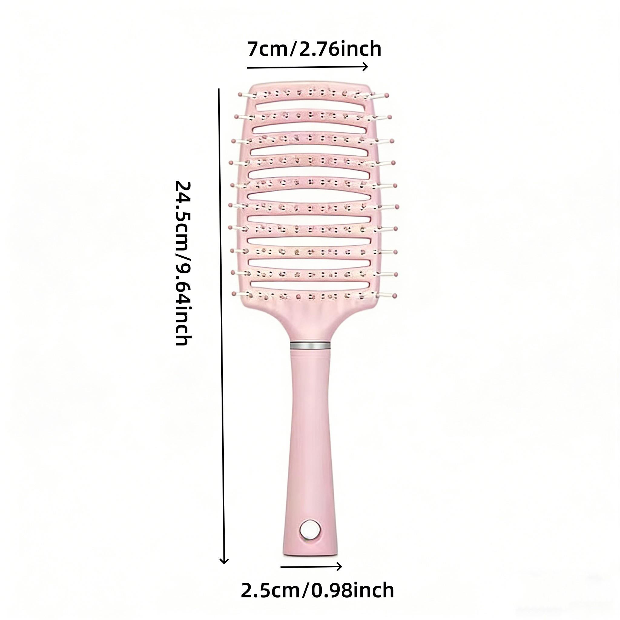 Large Cushion Hair Brush Backcombing Volumizing Styling Tool Vent Brush for Long Hair Curly Hair Massage Scalp Large Curved Comb Multipurpose Easy Voluminous Hairstyle Comfortable