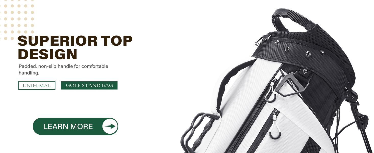UNIHIMAL Golf Stand Bag with 7 Way Top Dividers, Lightweight Golf Bags for Men Women with Multiple Pockets, Dual Straps