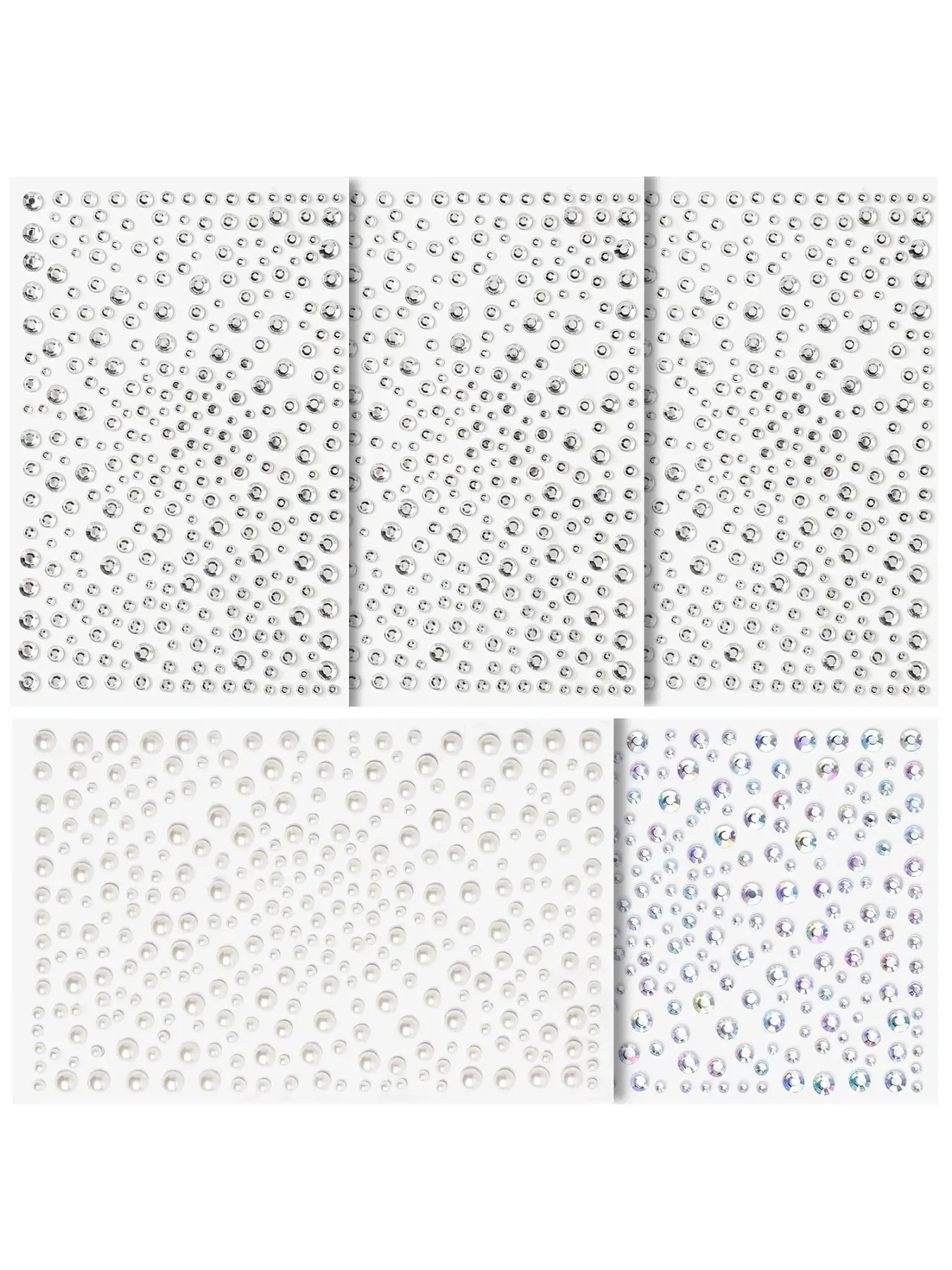 Self-Adhesive Facial Rhinestones And Makeup Pearls, Suitable for Festivals And Concerts, Face, Eyes, Hair, Body, Nails, And Home Decor