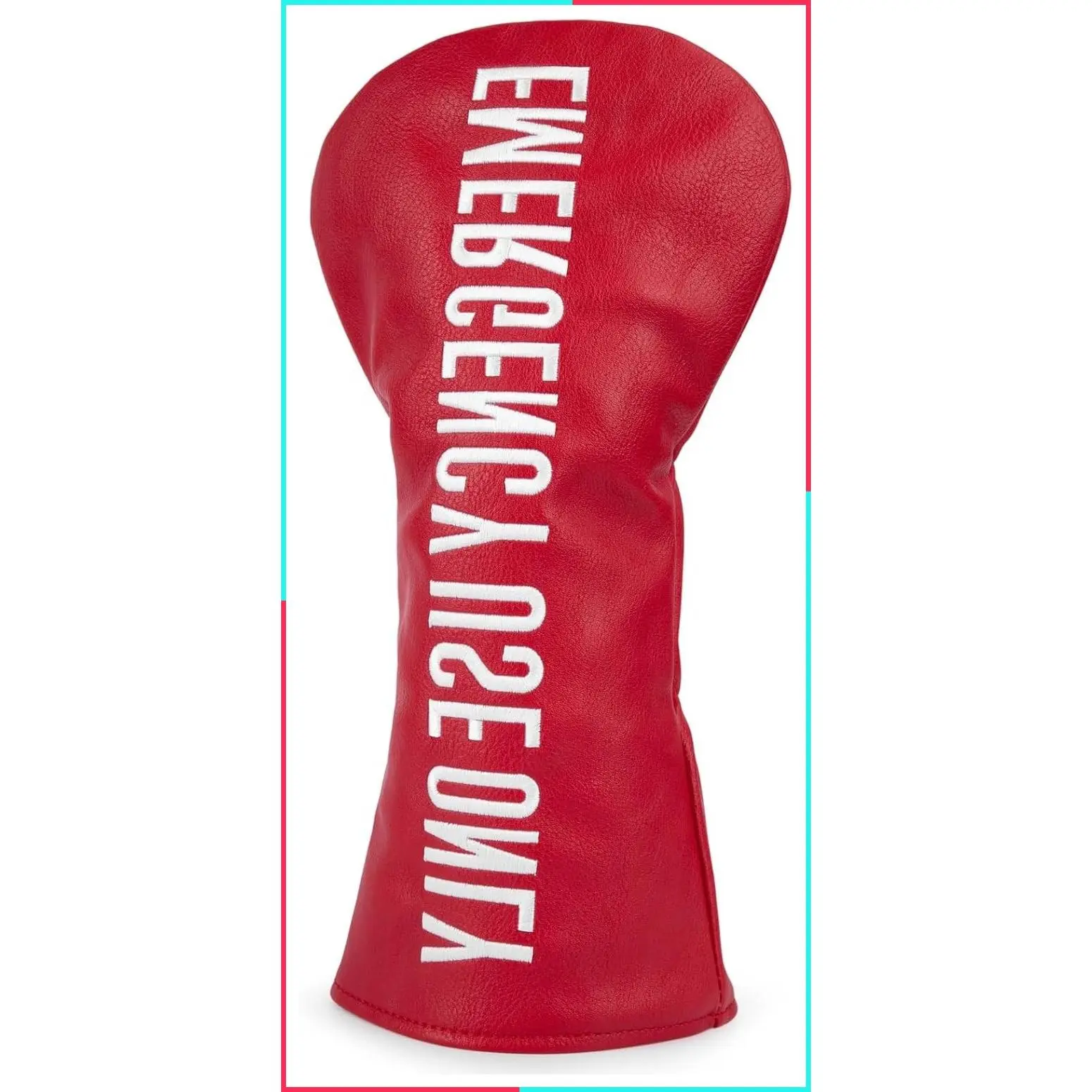 Red Leather Golf Headcover Set for Driver, Fairway Wood & Hybrid – 1pc/3pcs Protective Head Covers, Golf Accessories Gift for Men Golfer