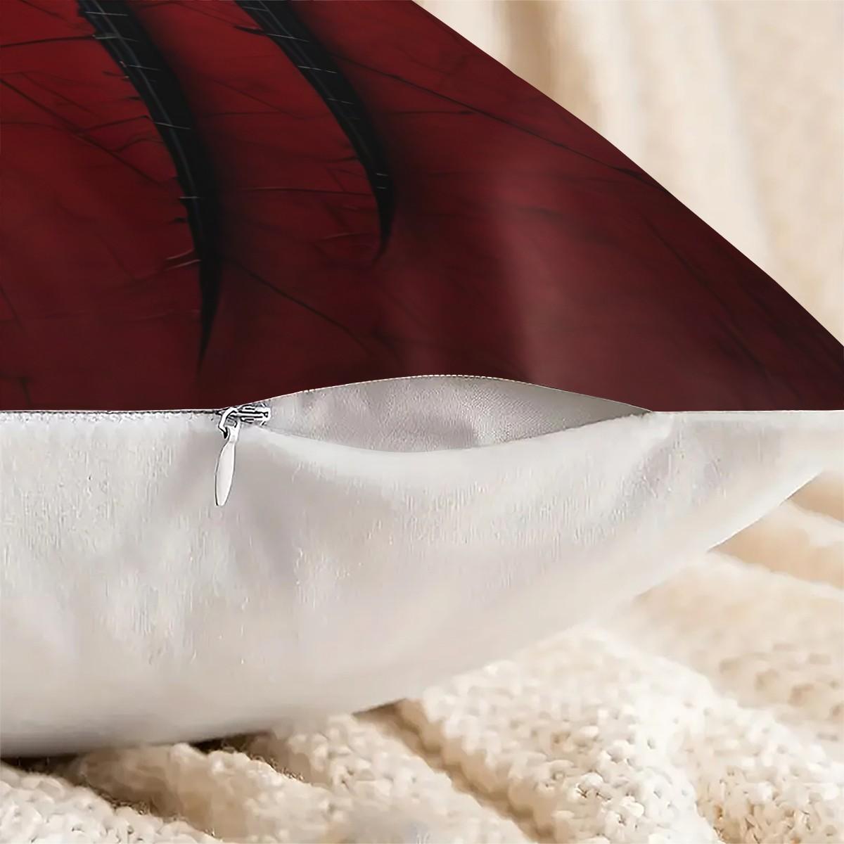 Dark Superhero Themed Throw Pillow with Inner Cushion, 45cm Square, with A 3D Black Spider Web Pattern Throw Pillow,Soft Comfortable Decor for Bedroom & Sofa, Warm and Soothing Soft Furnishings.