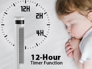 【NOT AC】Antarctic Star 36 Inch Tower Fan - Portable Electric Oscillating Fan with Remote Control, Quiet Operation, 3 Speed Settings & 12H Timer, Bladeless Standing Floor Fan for Bedroom & Office[No Cooling] [No Temperature Adjustment]