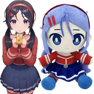 MiSide Mita Plush Toy Game Anime Peripheral Stuffed Girl Doll Sitting Style Fans Friends Collectible Birthday Christmas Gifts