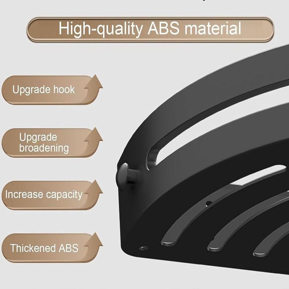 2-Pack Triangular Shower Rack, Three-Tier Corner Storage Shelf, No-Drill Wall-Mounted Bathroom Organizer, Adhesive Corner Holder