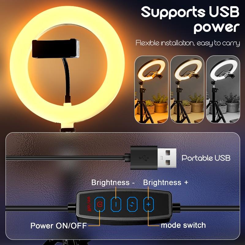 LED Ring Light Featuring Holders And a Metal Tripod Stand That Can Be Adjusted, Equipped with LED Fill Light, Offering Three Color Options And Ten Brightness Levels, Ideal for Selfies, Photography, Live Streaming, Video Recording, And Meetings