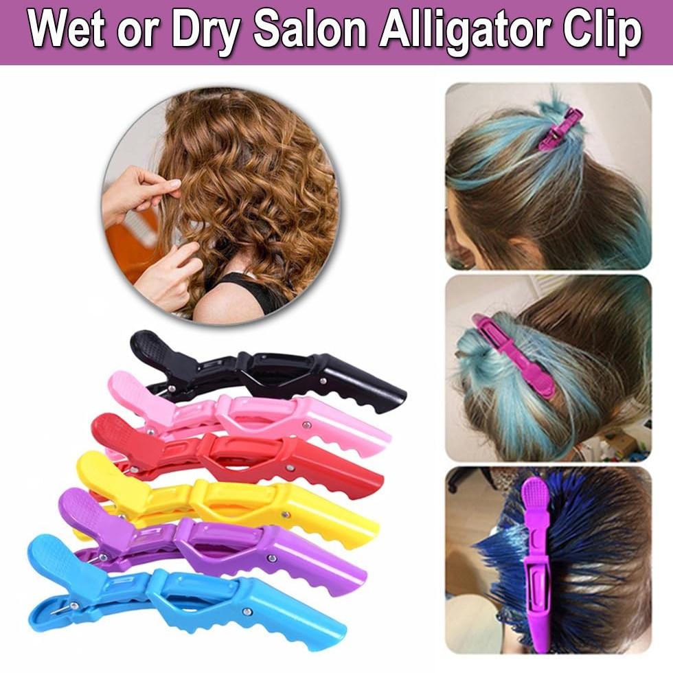 6-Piece Hair Clip Set, Includes Styling Clips, Crocodile Clips, Large Opening Clips, Ideal for Makeup and Hairstyling, Home/salon Use