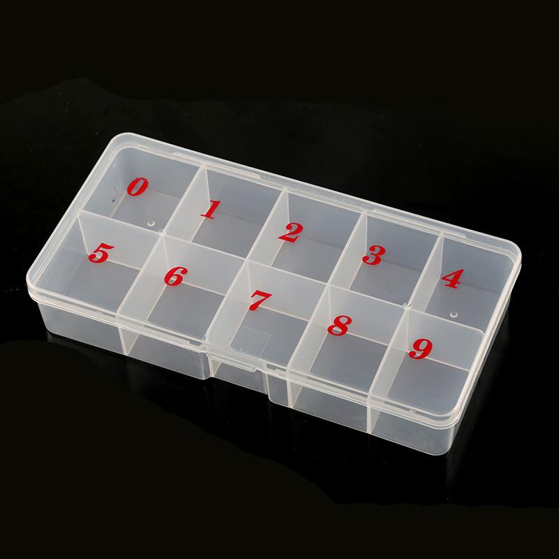 Nail Supplies Nail Patch Storage Empty Box PP Box Translucent Wearable Manicure Box 500 Pieces Fake Nail Sheet Empty Box Flat Bottom Jewelry Box Nail Tool Box Storage Box