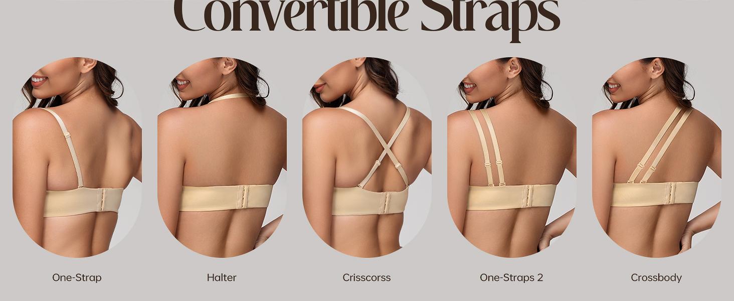 Wingslove Deep V Push Up Strapless Bra For Women's Comfort Supportive Wireless Bras