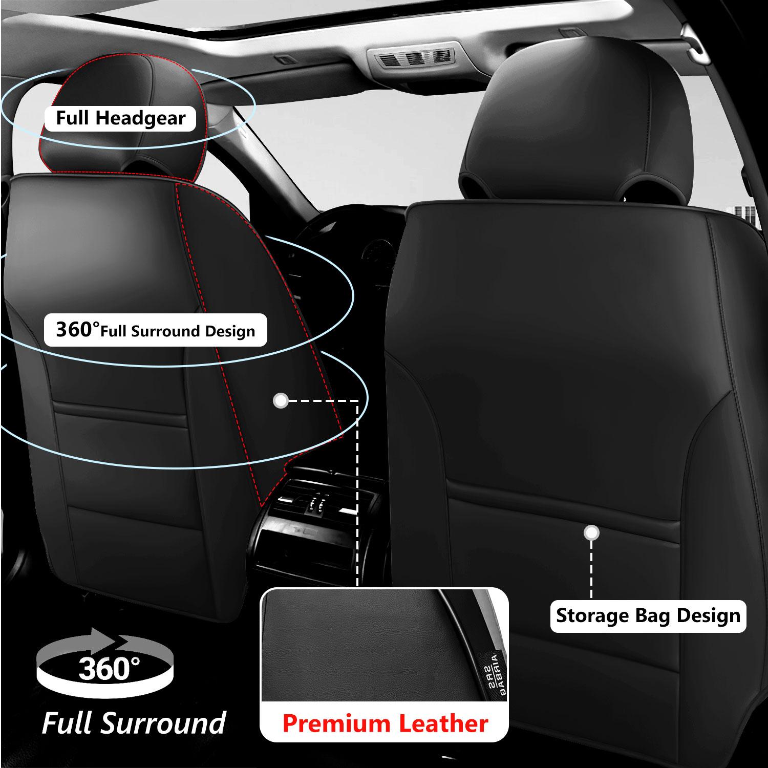 Custom Fit for 2008-2024 2025 2026 Dodge RAM 1500 2500 3500 Crew Quad Regular Cab, Arespark Pickup Seat Covers for Dodge Ram Full Set, Waterproof Truck Car Seat Cover Protectors -Black Friday & Cyber Monday