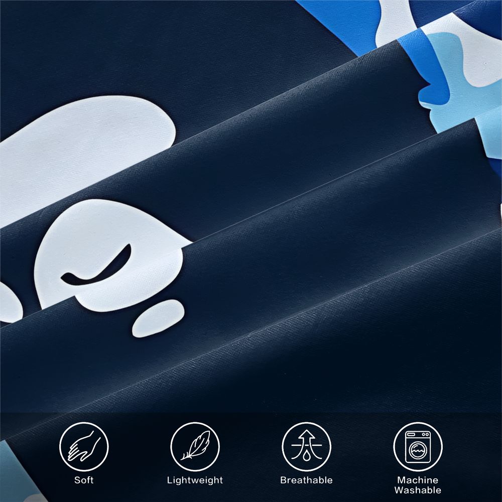 3Pcs Monkey Camo Fitted Sheet Set, Amoeba Pattern with Monkey Head Logos, Soft and Durable Bedding Fabric, Ideal for Modern Bedroom Style and Stylish Sleep Experience. Includes 2 Pillowcases, No Pillow Core, Bedsheet Sets