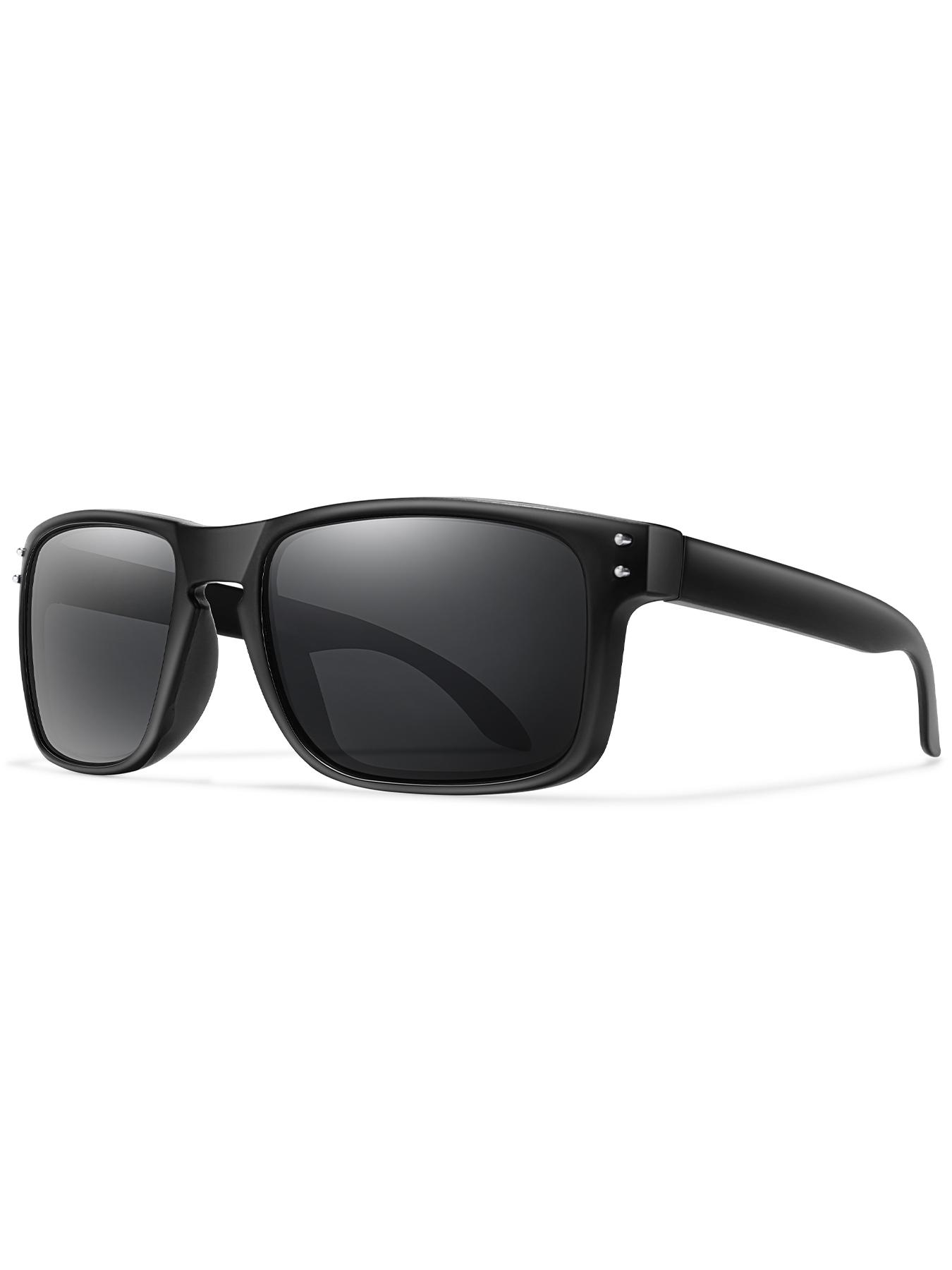 3-Piece Fashion Polarized Sports Outdoor Sunglasses Set, Unisex Cycling Hiking Eyewear, Classic Square Frame + Polarized Lenses, Daily Accessories, Sporty Eyewear, Summer Sports Sunglasses