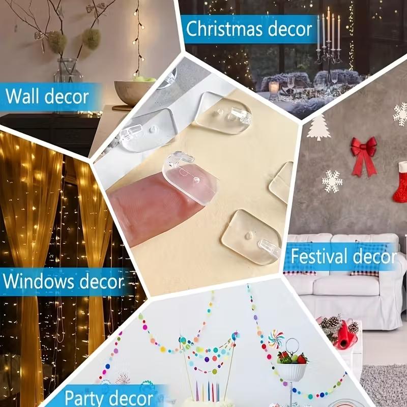 9/18/36/72pcs No-Drill Strong Adhesive Hooks, Seamless Wall Mounting, Sticky Hooks for Kitchen Bathroom Door Back Storage