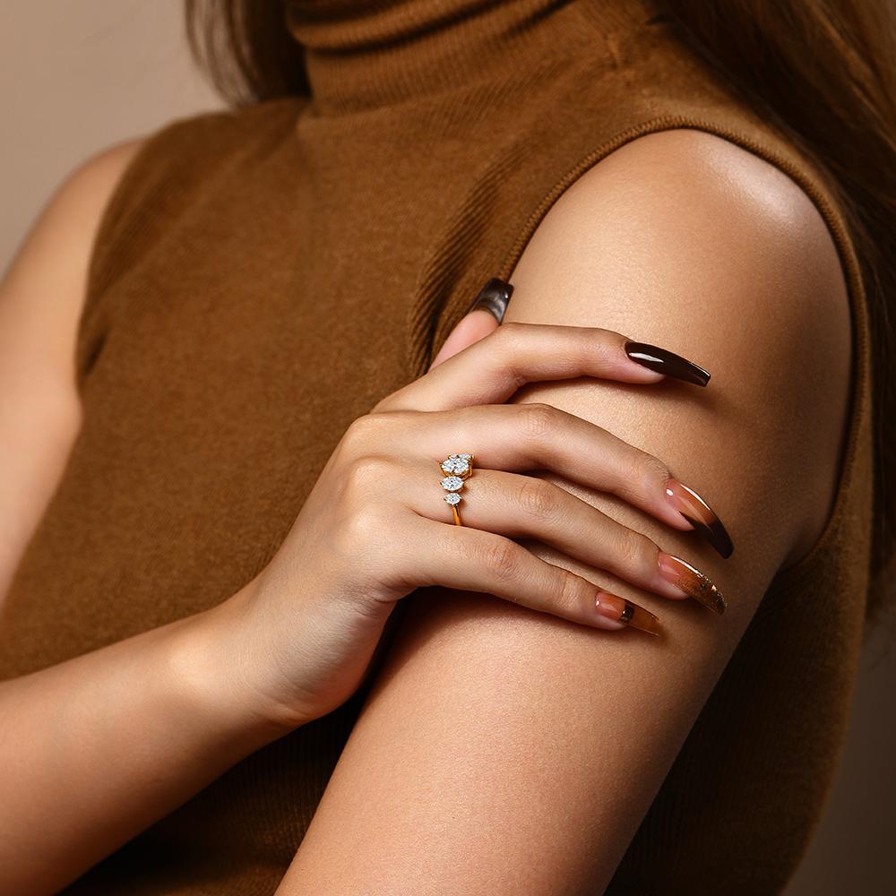 Oval Cut 8*6mm Synthetic Moissanite Ring for Women  Engagement Wedding Jewery R096