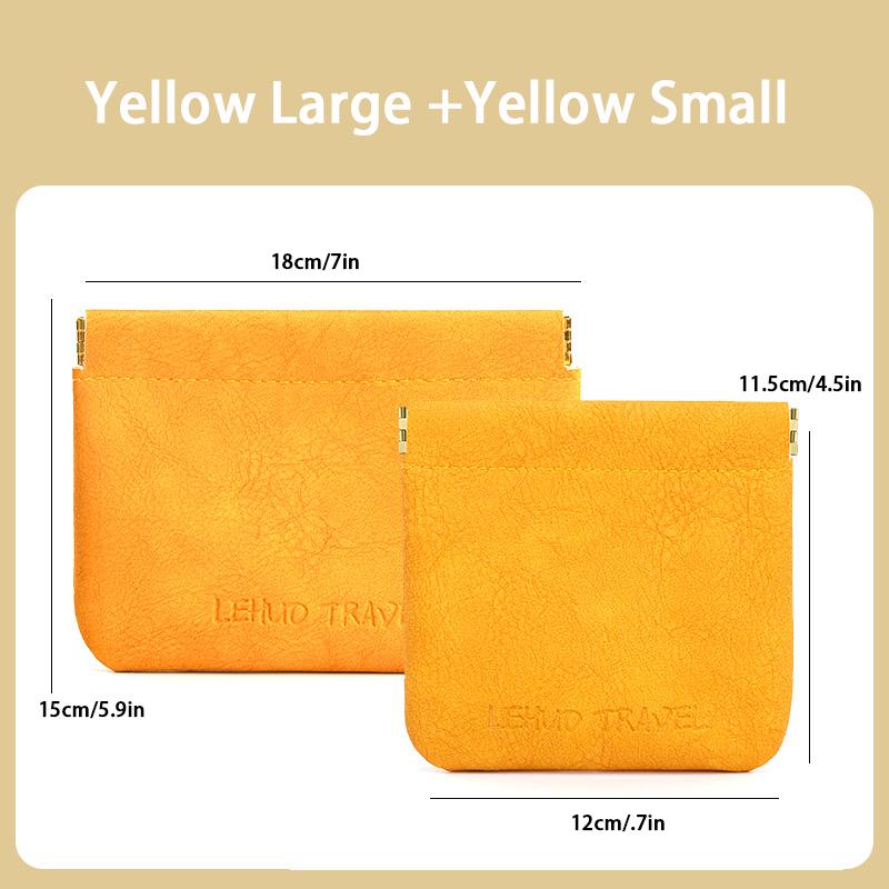 Purse Chaos Fixer Pouch Mini Auto Closure  Snappy Pouch For Keys/Changes/Coins/Lipstick/Cards Bag essentials in Marshmallow Colors Cosmetic Accessories Organizer Makeup Pouch Waterproof Pouch Glossy Pack