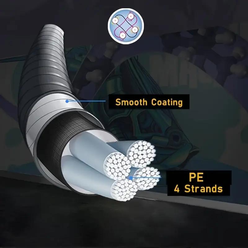 SIIUATION 300M/328YDS, 500M/546YDS, super strong fishing line, 4-strand multi wire PE wear-resistant braided wire, 12 25 40 60 80 100 LB smooth long casting