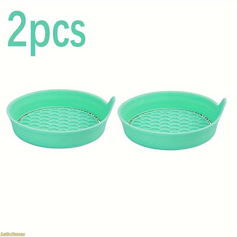 2 Pack Bling Rhinestone Car Cup Coasters, Non Slip Rubber Round Cup Mats, Stylish Auto Interior Decor Accessories for Universal Car Cup Holder Use