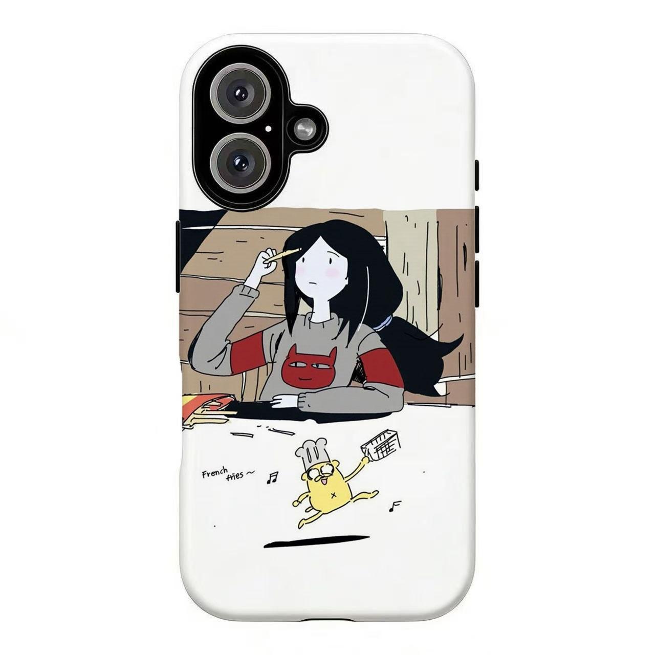 FL-Adventur3 Time Marceline Aesthetic Guitar Phone Case,Retro Cartoon Protective Cover For iPhone 11 12 13 14 15 16 17 Air Pro Max for Samsung S26 S25 S24 S23 S22 S21 Case,Gift for her/him/fans