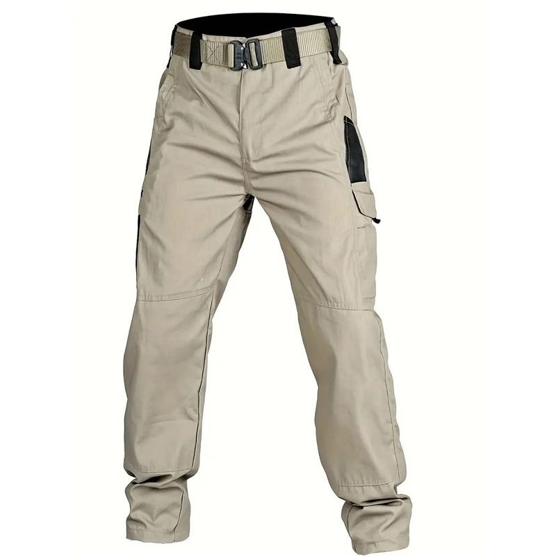 4pcs Men'S Tactical Cargo Pants, Multi-Pocket Design, Solid Color, Elastic Waistband, Ideal for Construction Workers, Hiking, Exploring,Menswear Breathable Casual Comfy Fashion Day Outdoor cargo pants for men slacks pantalones para hombre