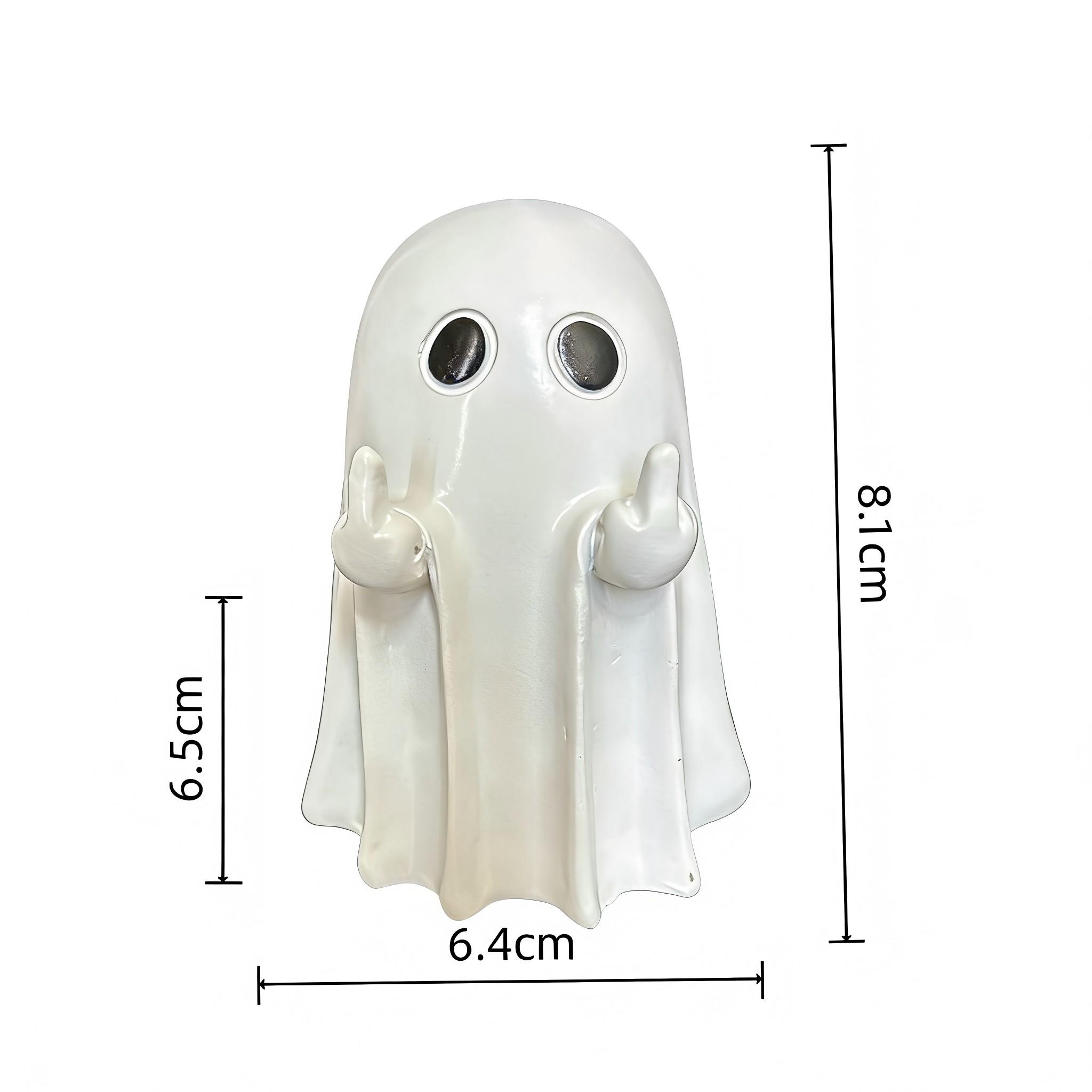 Halloween Ghost Statue Decoration, 3 Inch (approximately 7.6 Cm), Cute Ghost Figurine for Home Office Desk Decor, Indoor Small Size