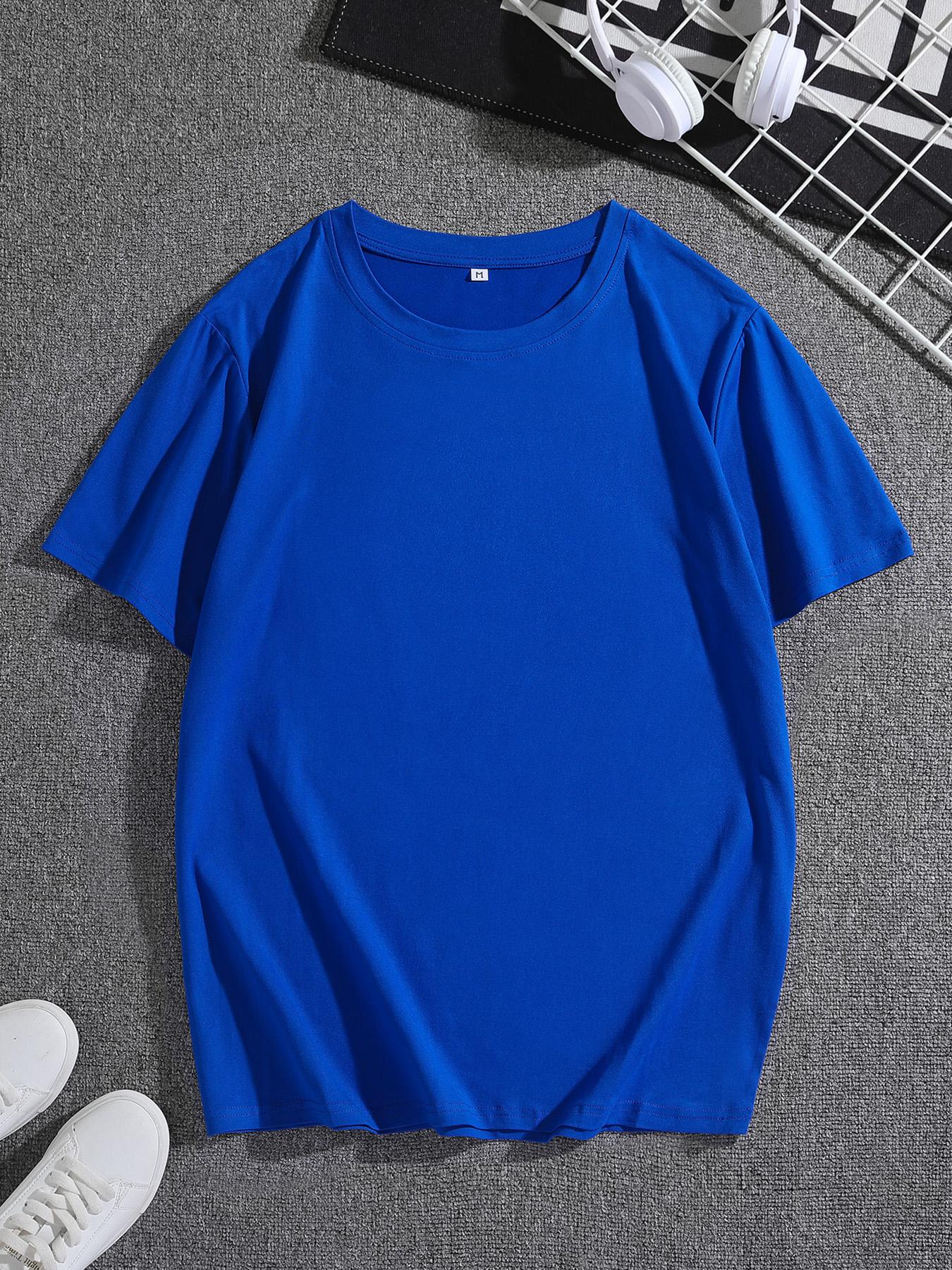 Men's Skull & Letter Graphic Round Neck Tee, Regular Fit Short Sleeve Crew Neck T-Shirt for Summer, Casual Streetwear Men's Top for Daily Wear