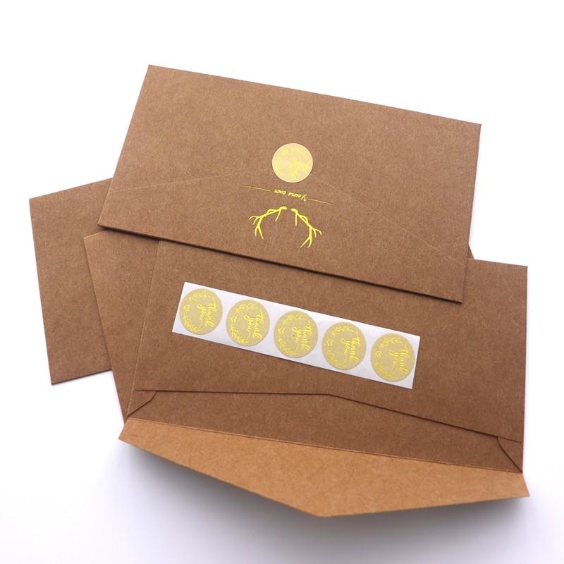 5pcs/package 230g Colorful Envelopes, Gold Foil Envelopes, Cash Envelopes, Gift Envelopes, Kraft Paper Envelopes, Vintage Envelopes, Customizable