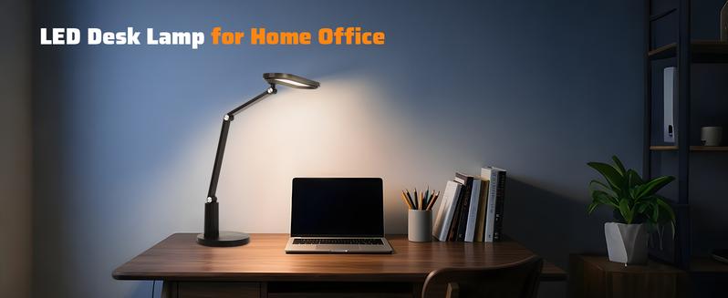 LED Desk Lamp With Adjustable Arm,Touch Control Dimming,10 Brightness Levels,Suitable For Home Office,Nail Lighting,Bedroomreading,Study And Work(black) Modern Design,Multifunctional Rgb Multicolored Light,15W