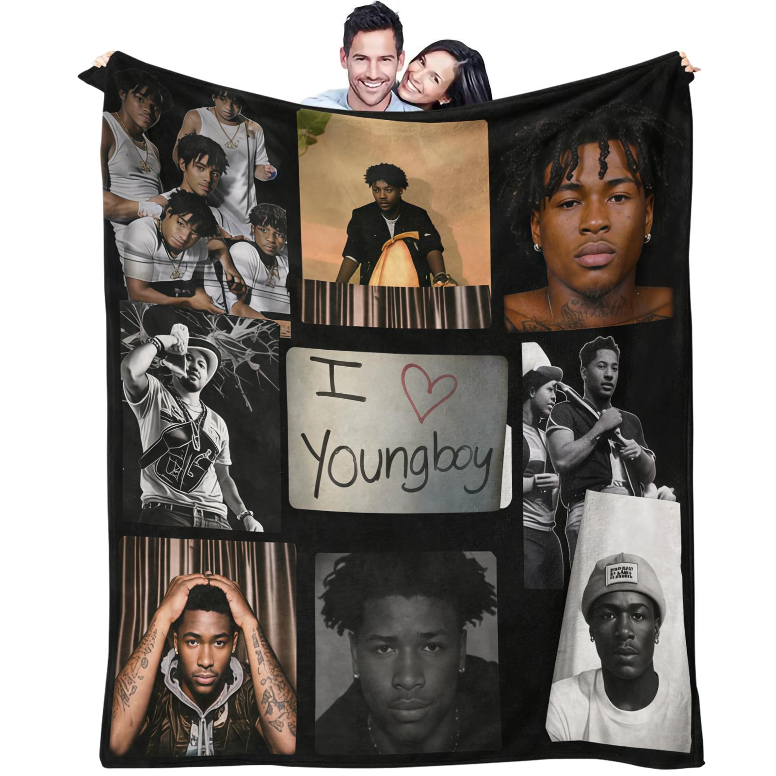 Youngboy Patterned Blanket, Everyday Holiday Birthday Gift For Kids And Adults, Soft, Warm And Lightweight Plush Blanket For Bed, Sofa, Car, Room Decoration, Custom Photo Blanket, Personalized Picture Blankets