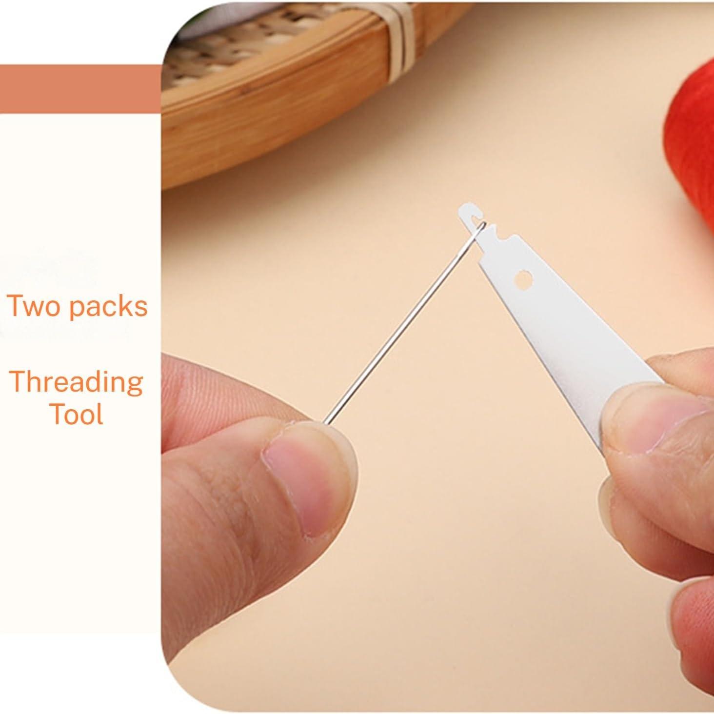 37Pcs Sewing Tool Set, Big Eye Steel Sewing Needle Kit, Threader and Needle Repair Kit Stainless Steel Needles for Hand Sewing, Needle Threader, Seam Ripper, Needle Crafts Kit