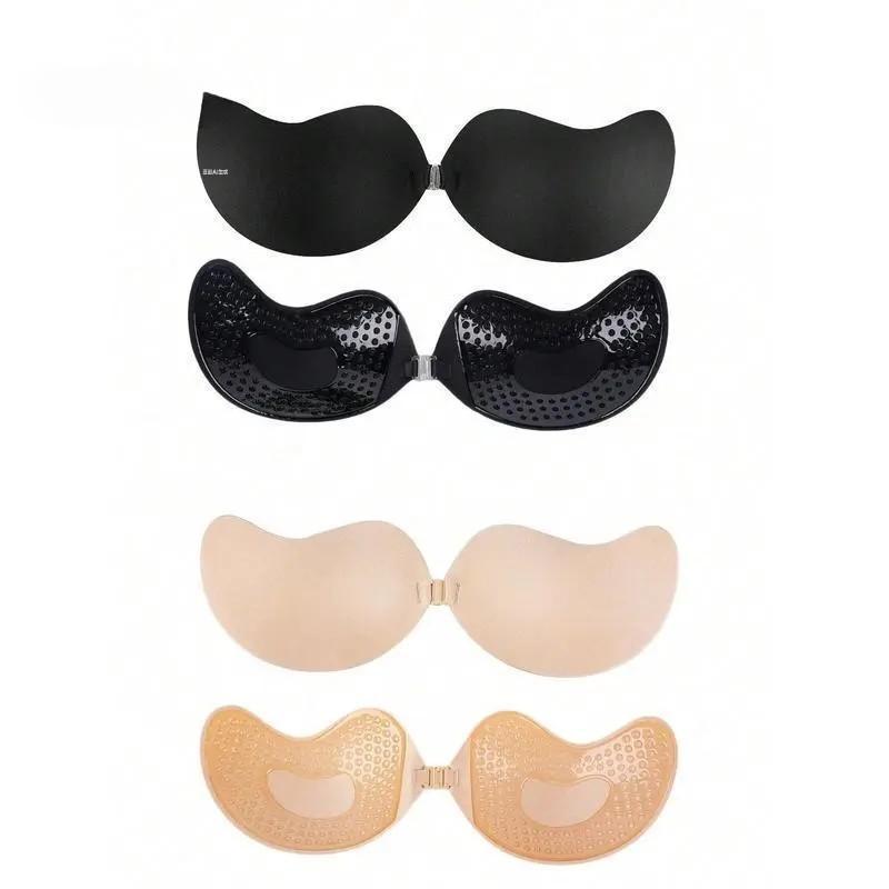 Women's Mango-Shaped Bra Stickers, featuring invisible push-up and lifting effect.Made of breathable soft silicone with self-adhesive, seamless and reusable design.Skin-friendly comfortable fit for wedding dresses, evening gowns, summer outfits and dail