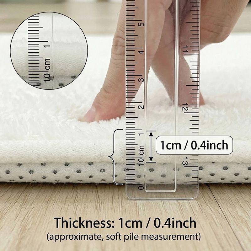 Vintage Pink Green Plaid Strawberry Tea Doormat Soft Cozy Thick Flannel Plush Non Slip Machine Washable Entryway Rug For Indoor Bedroom Kitchen Bathroom Living Room Office Outdoor Porch Balcony Hallway Treads Stair Non-Slip