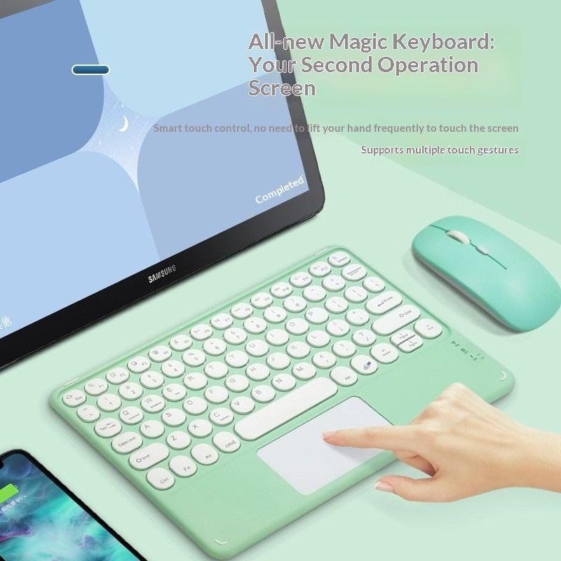 Wireless Keyboard with Touchpad for IPad Samsung Xiaomi Tablet Keyboard for Phone Laptop 10'' Keyboards Bluetooth Rechargeable