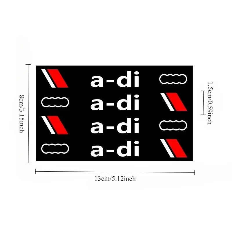 DD Vinyl Decal Sticker Kit For Audi Wheels, Door Handles, Mirrors – A4 A6 A8 RS4 Quattro