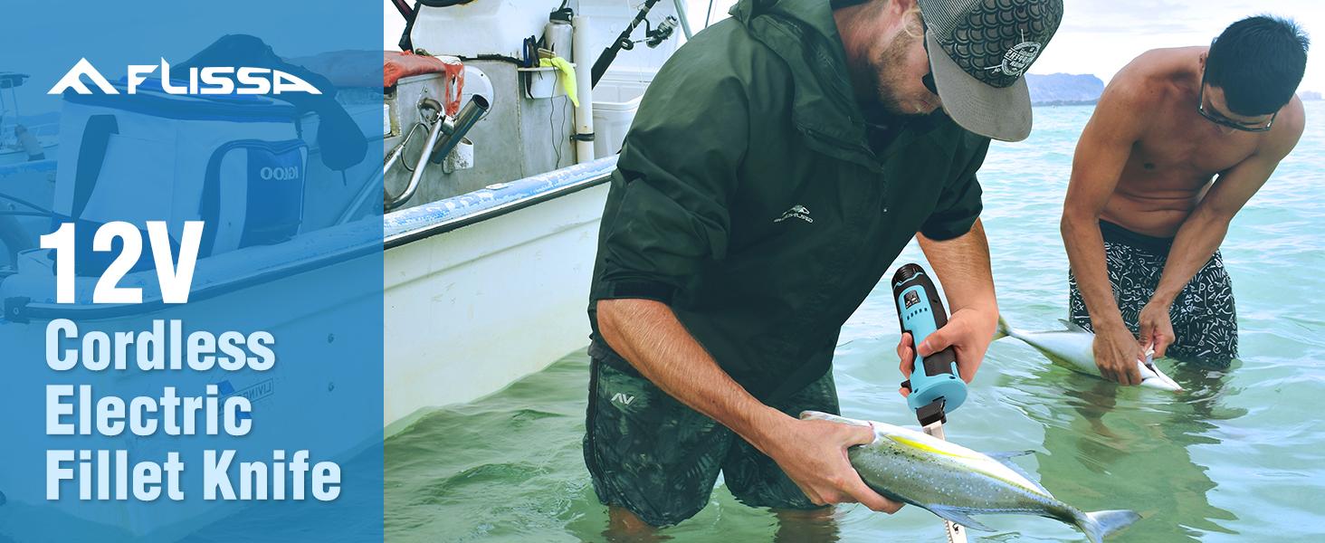 #LaborDay FLISSA Cordless Electric Fillet Knife for Fish with 8" and 10" Stainless Steel Blades, Rechargeable Electric Knife with Non-Slip Handle, 2 Packs Long Lasting Lithium-ion Battery, Portable Carry Case #LaborDay FLISSA Cordless Electric Fillet Knife for Fish with 8" and 10" Stainless Steel Blades, Rechargeable Electric Knife with Non-Slip Handle, 2 Packs Long Lasting Lithium-ion Battery, Portable Carry Case