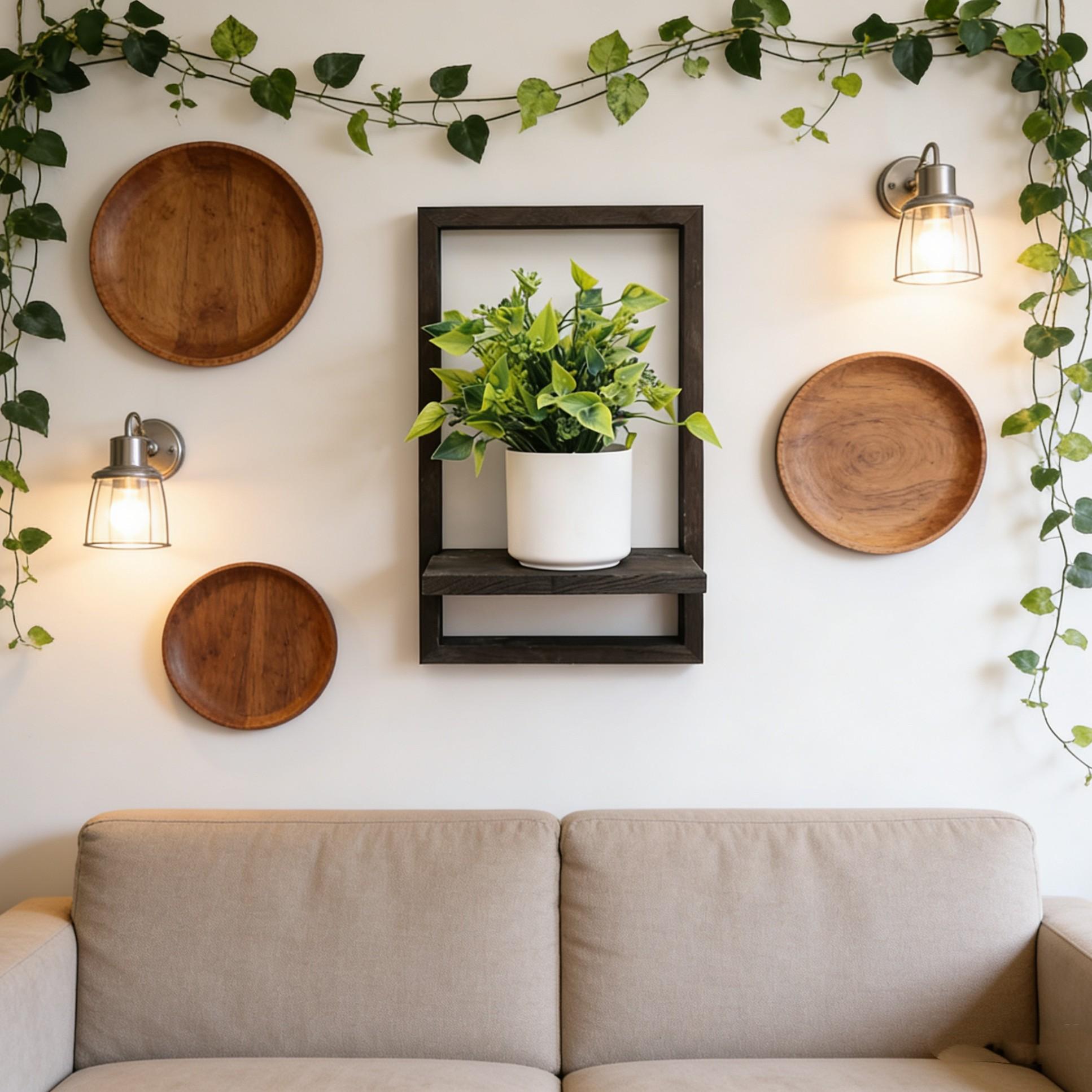 Wall-Mounted Plant Rack, Space-Saving Wood Indoor Plant Shelf, Home Decor, Succulent Display, Herb Showcase, Floating Shelves