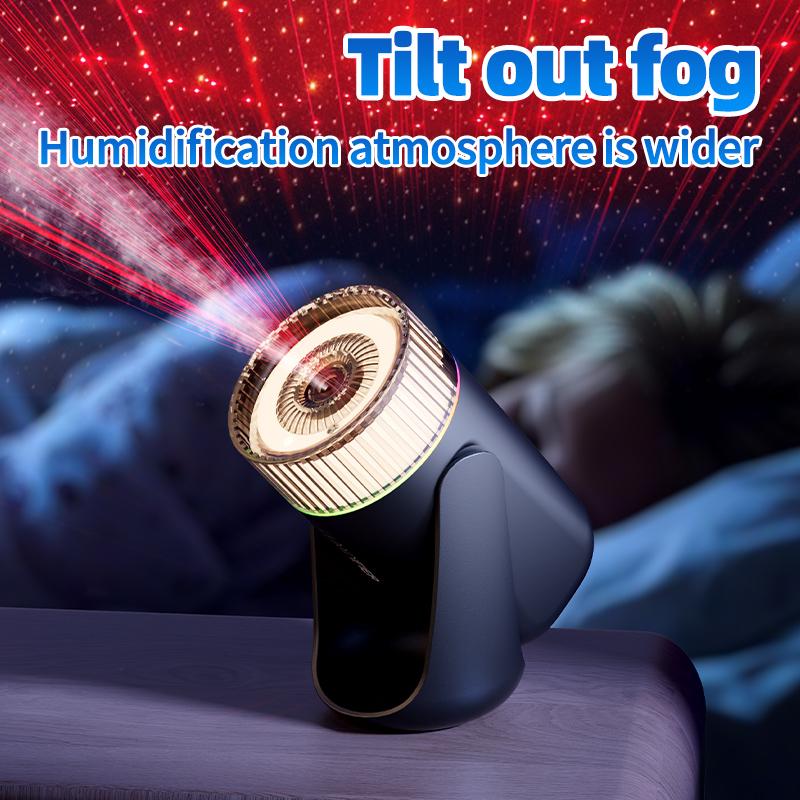 New Starry Humidifier, Silent Operation, Seven-Color Night Light, Fine Visible Mist, Can Be Used as Aromatherapy Machine, Suitable for Living Room, Bedroom, Office, Car