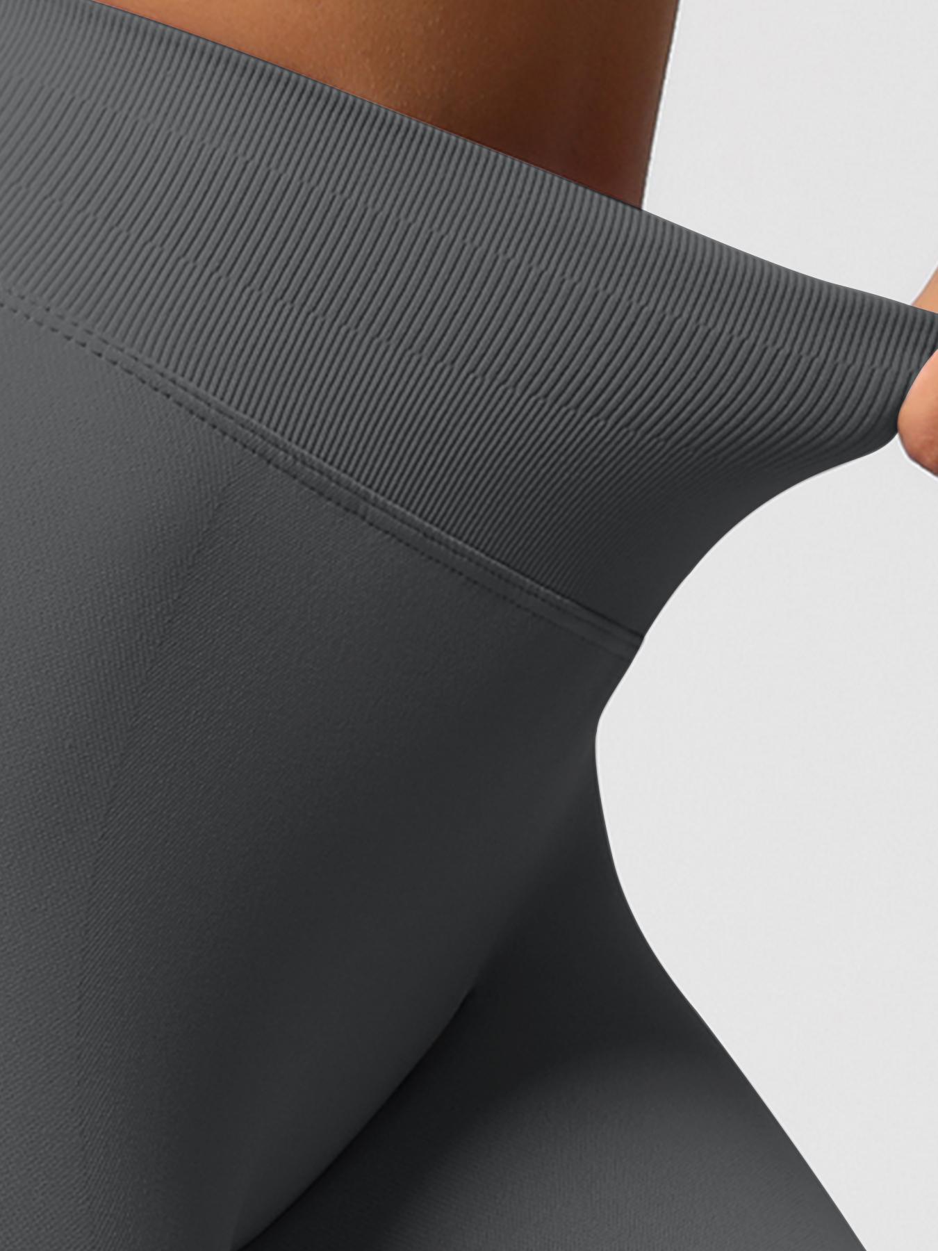 2-piece women's seamless peach-shaped high-waisted yoga leggings with hidden buttock-lifting design High-waisted waist-cinching fitness training sports running leggings Tight-fitting breathable athletic base layer leggings Skinny Yoga Bottoms