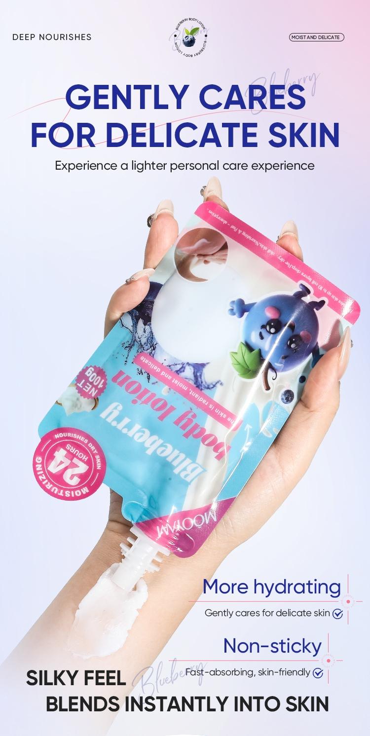 Blueberry Body Lotion 100g Moisturizing Deep Nourishing Brightening Scented Full-Body Skincare for Dry Skin