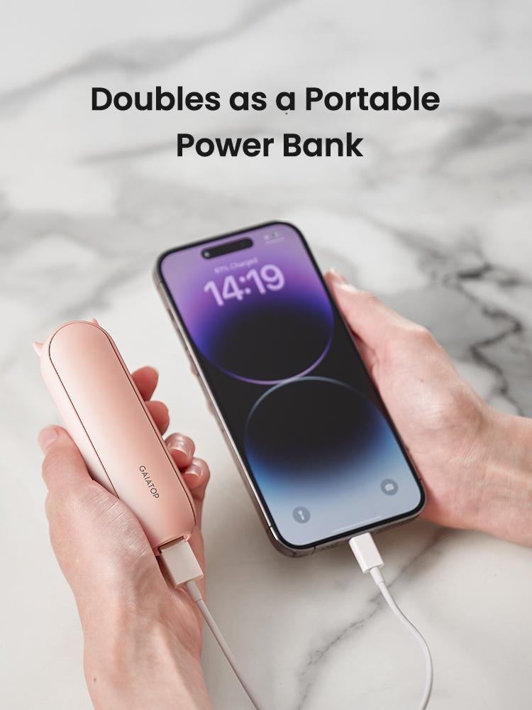 Mini Handheld Fan with Phone Charging - Gaiatop, Foldable Pocket Design, USB Battery-Powered, Ideal for Women, Travel, and Outdoors