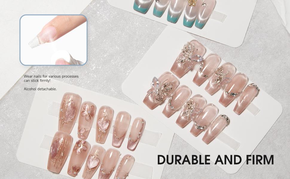 Solid Nail Glue for Press-On Nails - Strong Clear Acrylic Nail Tips Solid Gel Nail Glue Home DIY Nail Polish Remover Quick and Easy Without Hurting Nails. Solid Nail Glue for Press-On Nails - Strong Clear Acrylic Nail Tips Solid Gel Nail Glue Home DIY Nail Polish Remover Quick and Easy Without Hurting Nails.