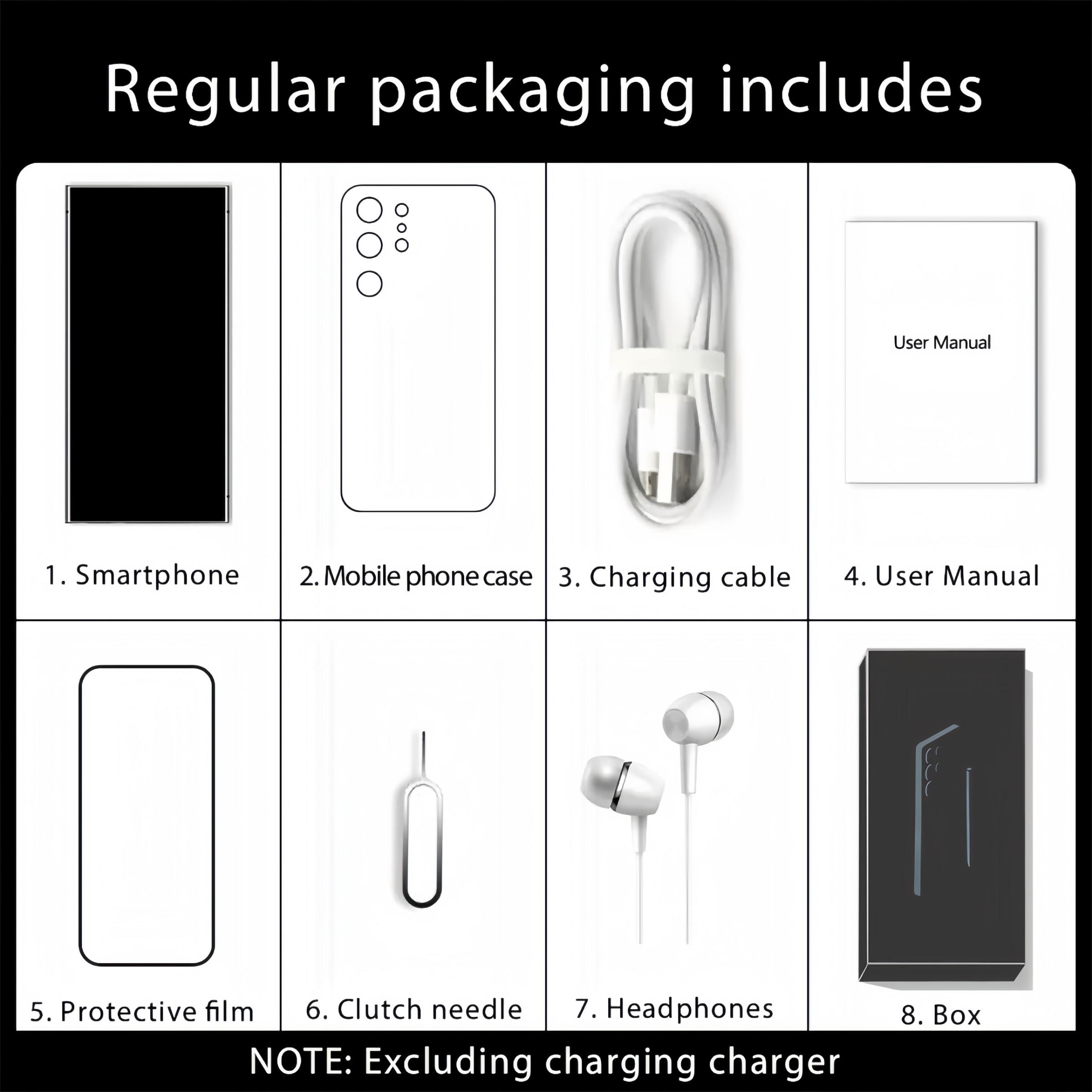 Dual SIM smart phone, 6.8-inch large screen, eight-core processor, 5+16MP high-definition pixels, equipped with hidden stylus, 4GB RAM + 32GB ROM, Cellphone, Cellphone Smartphone Camera