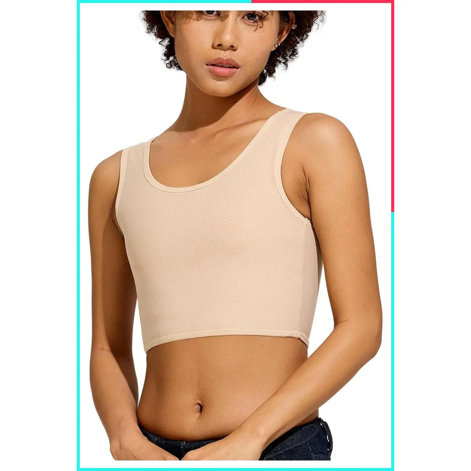 Chest Binder for Transgender & FTM - High Compression Binding Top for Large Breasts Women