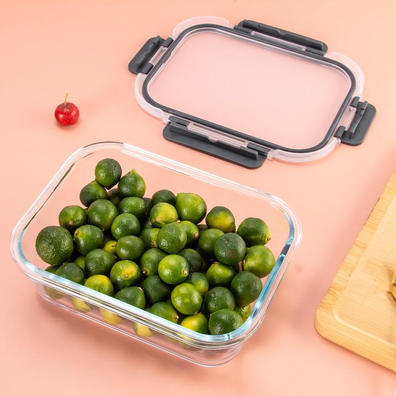 10 Packs Glass Food Storage Containers with Lids, Glass Meal Prep Containers, Airtight Glass Lunch Containers - Freezer,Oven,Microwave Safe.