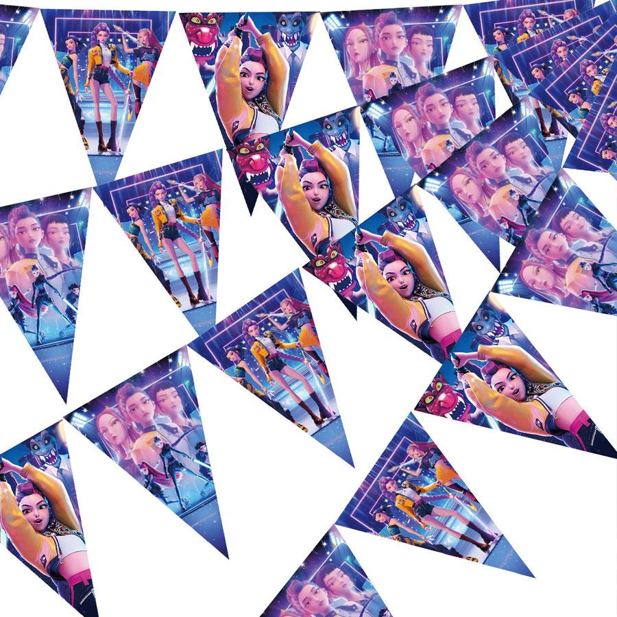 Huntress Theme Party Decor Set, Pull Flags, Hanging Banners, Triangle Flags, Christmas Party Supplies, Atmosphere Maker, Back-To-School Decoration, Decorative Banner